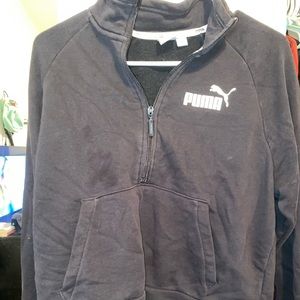 Black puma crop sweater